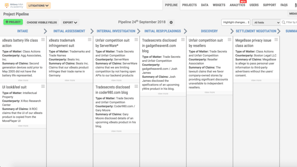 Image of Centralized Pipeline Management screen