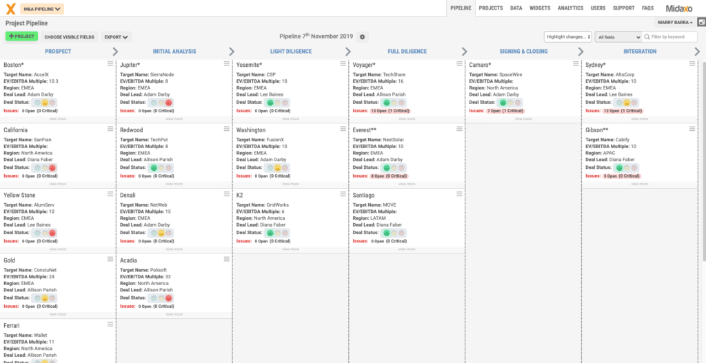 Image of Simplified Pipeline Management screen