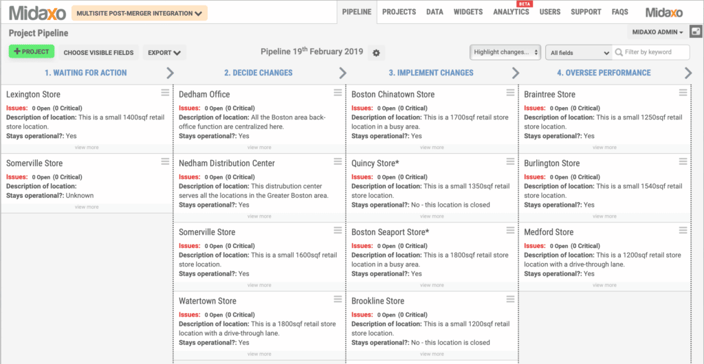 Image of Centralized Project Management Software Platform screen