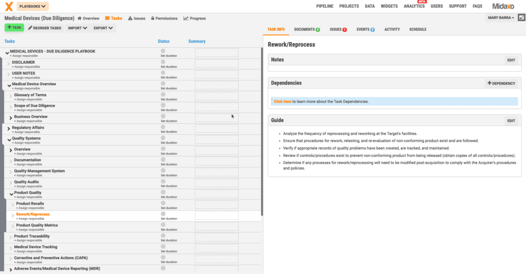 Image of Premium Playbook for Medical Devices screen