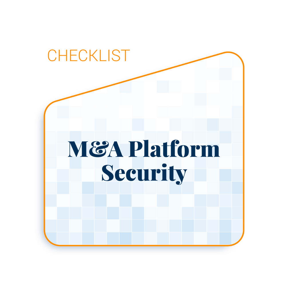 M&A Platform Security Checklist