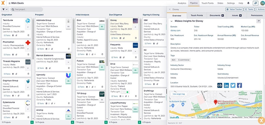 Midaxo Cloud work management platform screen