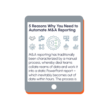 Image of Blog: 5 Reasons Why You Need to Automate M&A Reporting blog post